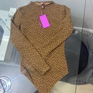 Fendi X Skims Long sleeves Bodysuit Large